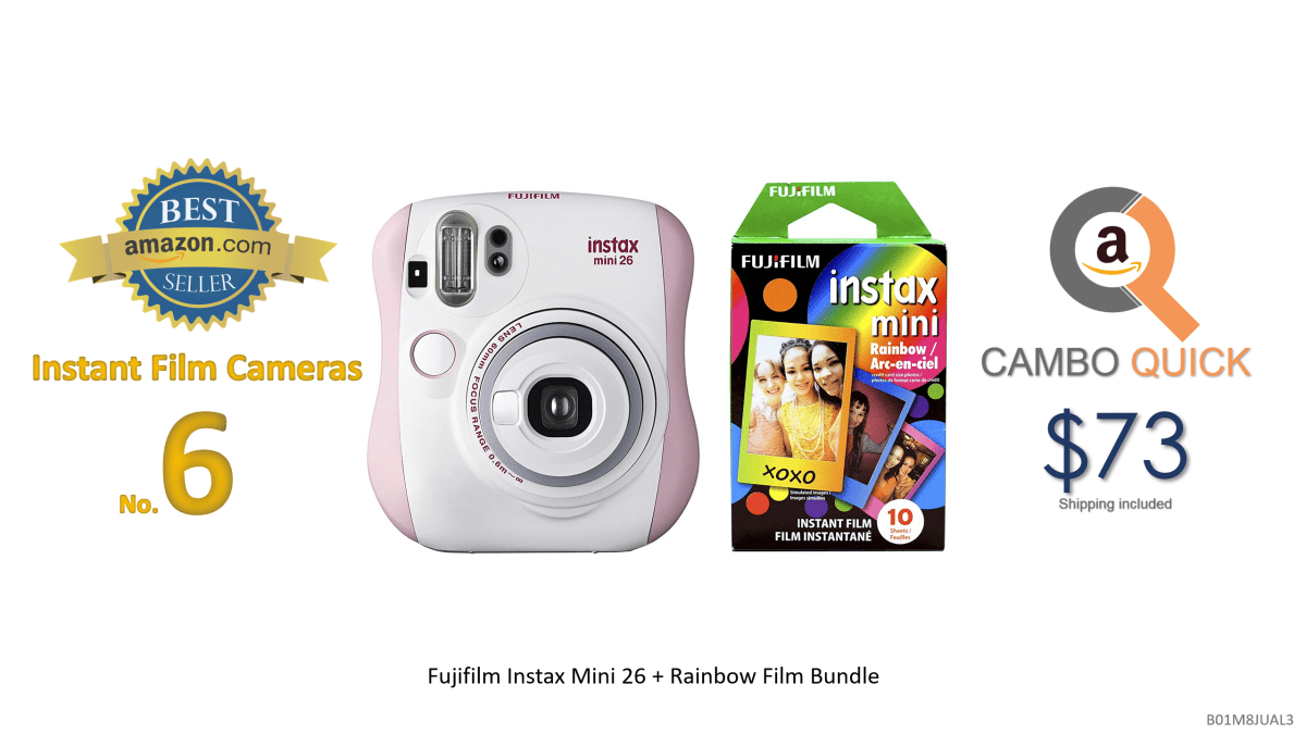 Fujifilm Instax Mini 26 and Rainbow Film Bundle.png