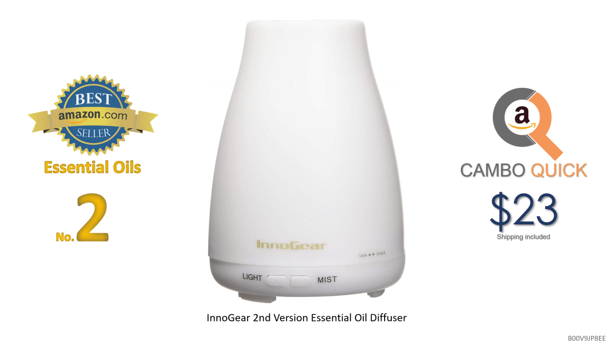InnoGear 2nd Version Aromatherapy Essential Oil Diffuser Ultrasonic Diffusers Cool Mist Humidifier with 7 Colors LED Lights and Waterless Auto Shut-off for.png