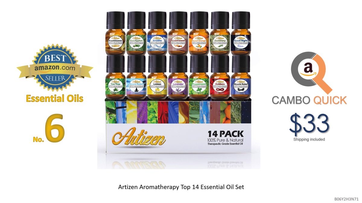 Artizen Aromatherapy Top 14 Essential Oil Set (100% PURE & NATURAL) Therapeutic Grade Essential Oils - All of Our Most Popular Scents and Best Essential.png