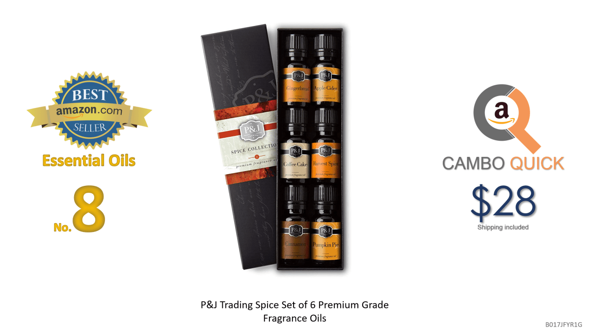P&J Trading Spice Set of 6 Premium Grade Fragrance Oils - Cinnamon, Harvest Spice, Apple Cider, Coffee Cake, Gingerbread, Pumpkin Pie - 10ml.png