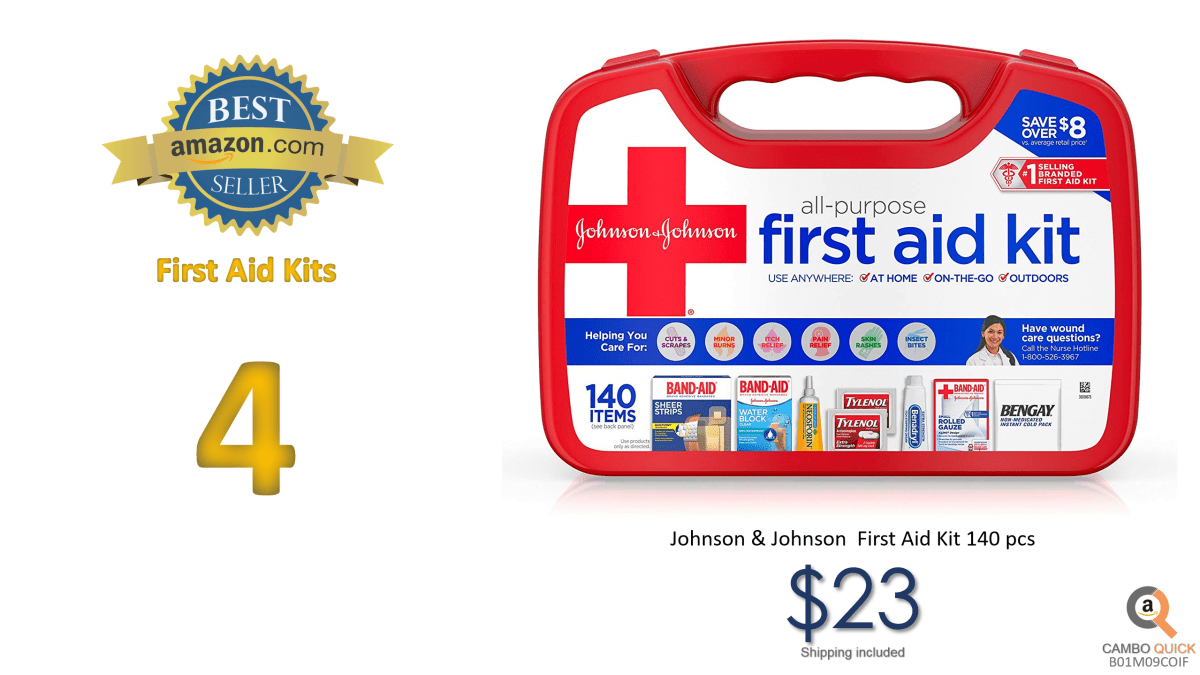 Johnson & Johnson All-Purpose Portable Emergency First Aid Kit for Home & Travel, 140 pc.png