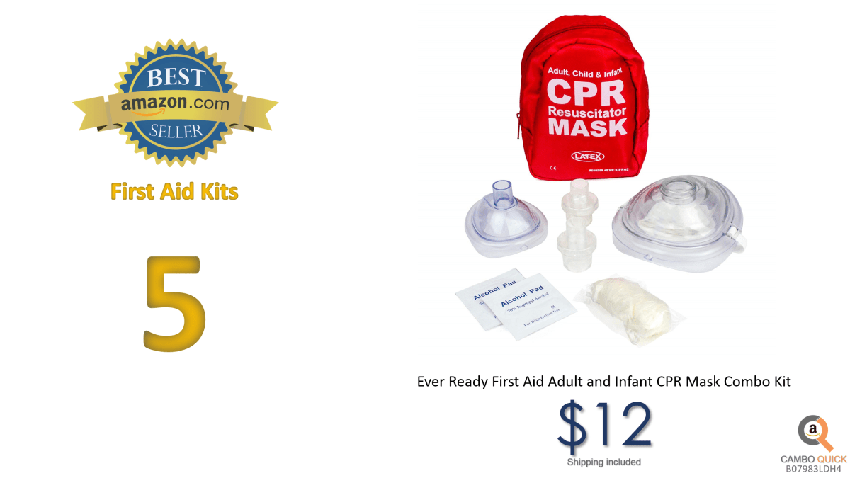 Ever Ready First Aid Adult and Infant CPR Mask Combo Kit with 2 Valves (with Pair of Nitrile Gloves & 2 Alcohol Prep Pads) (1 Kit).png